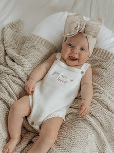 Personalised Classic Romper in Milk