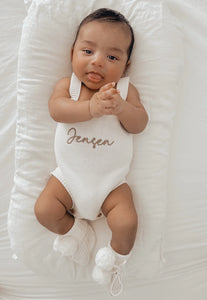 Personalised Classic Romper in Milk